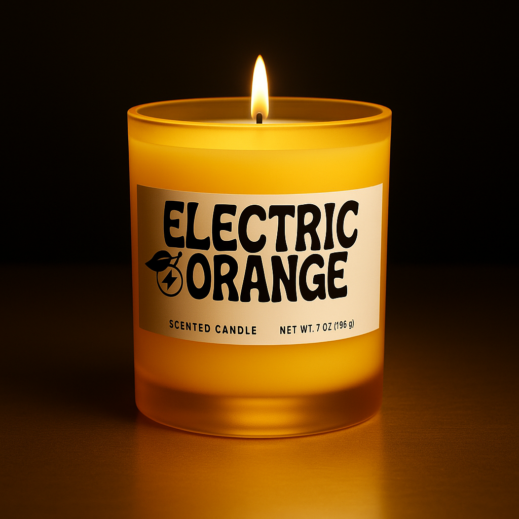 Electric Orange Candle