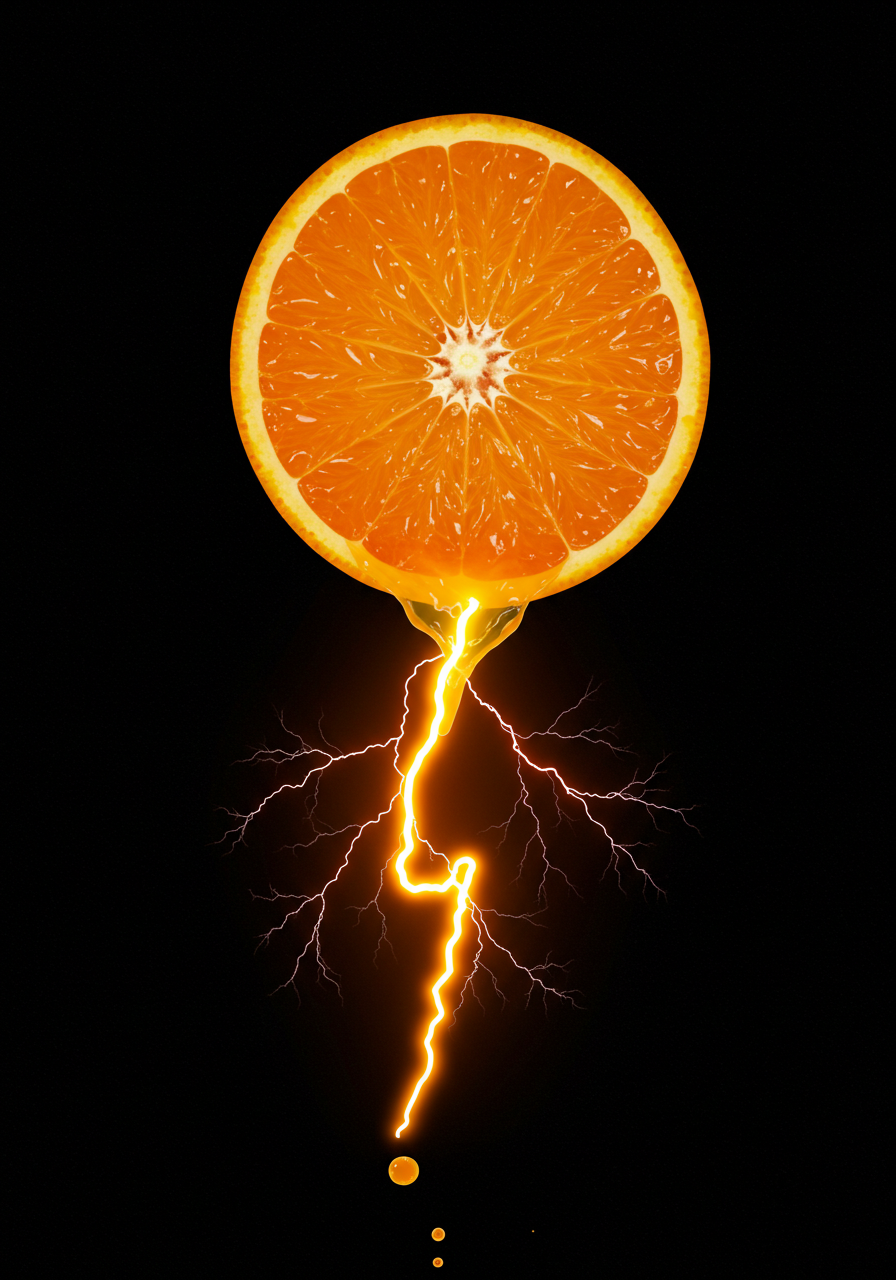 Electric Orange Candle