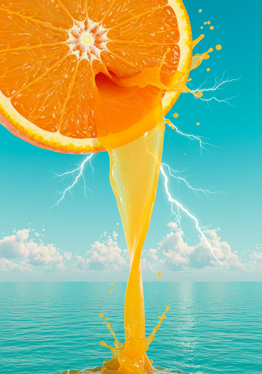 Electric Orange Candle