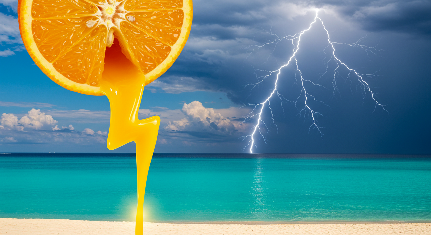 Electric Orange Candle