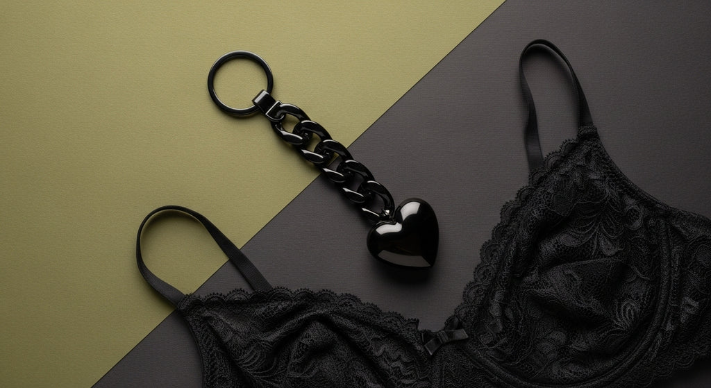 🖤 Black Heart Keyring
