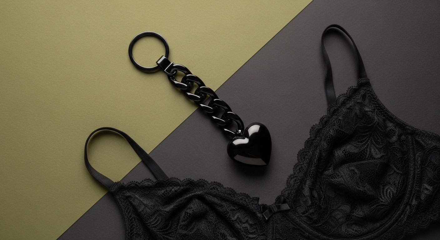 🖤 Black Heart Keyring