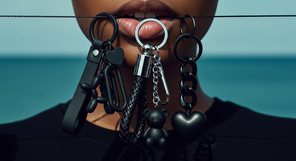 🖤 Mini Teddy Bear Charm – Black