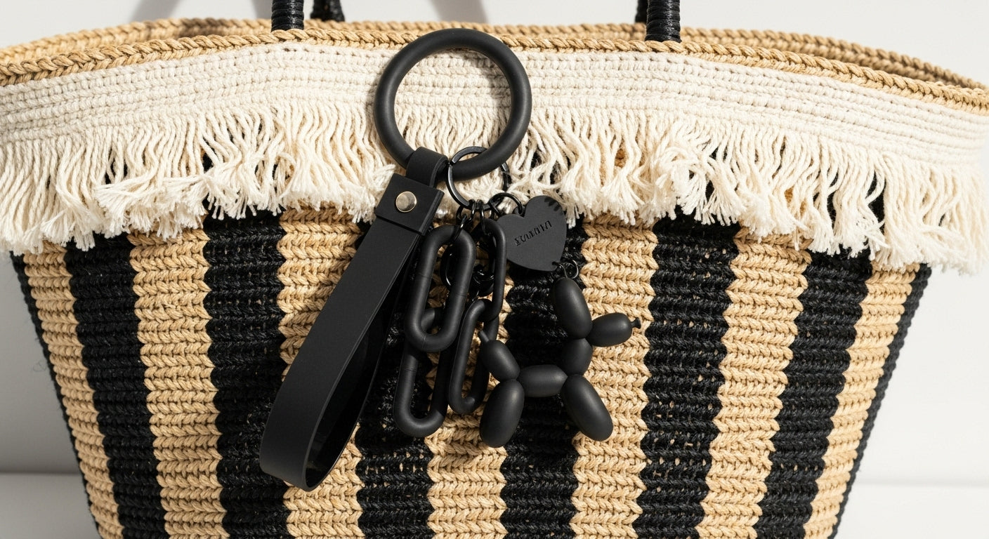 🖤 Mini Teddy Bear Charm – Black