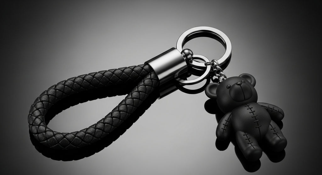 🖤 Mini Teddy Bear Charm – Black